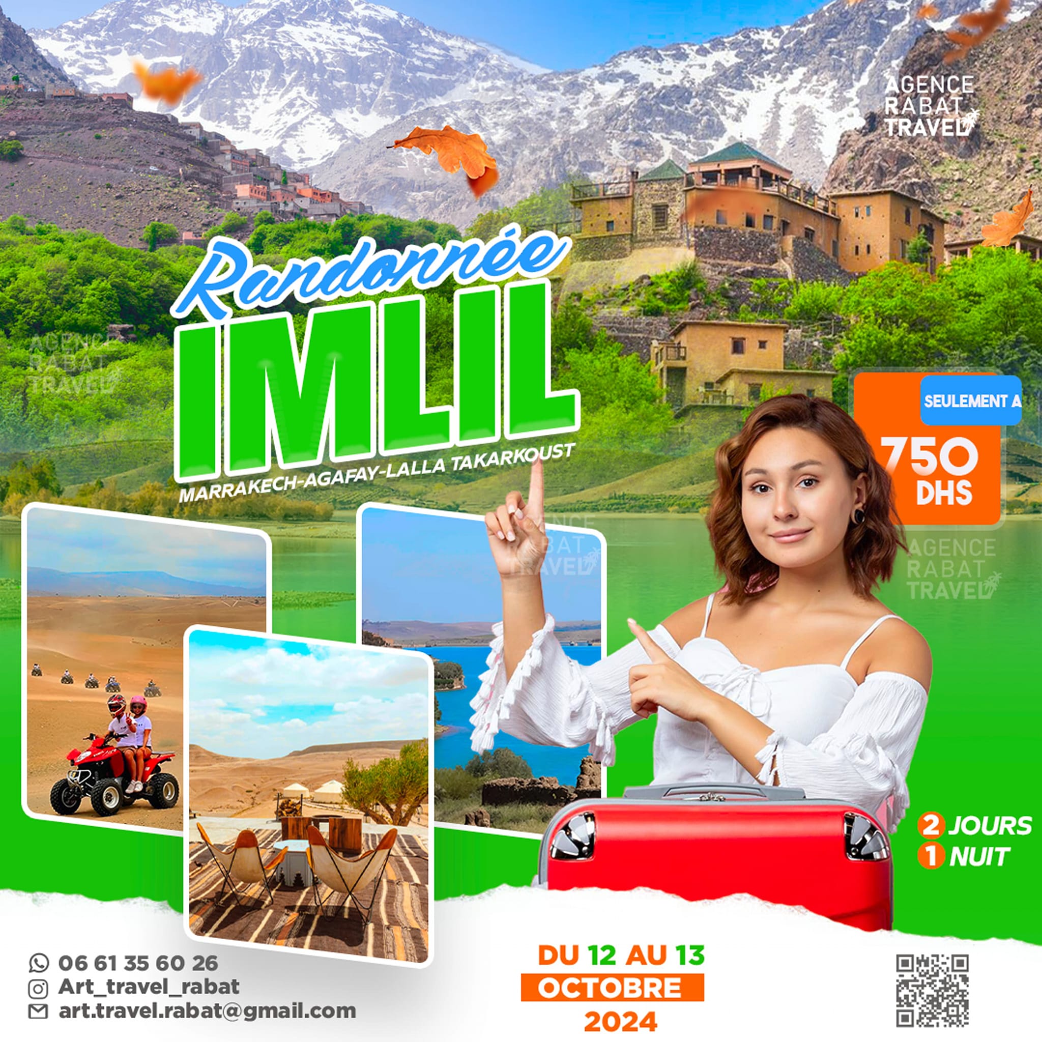 🏜️ Week-end Marrakech & Montagnes – 2 Jours / 1 Nuit